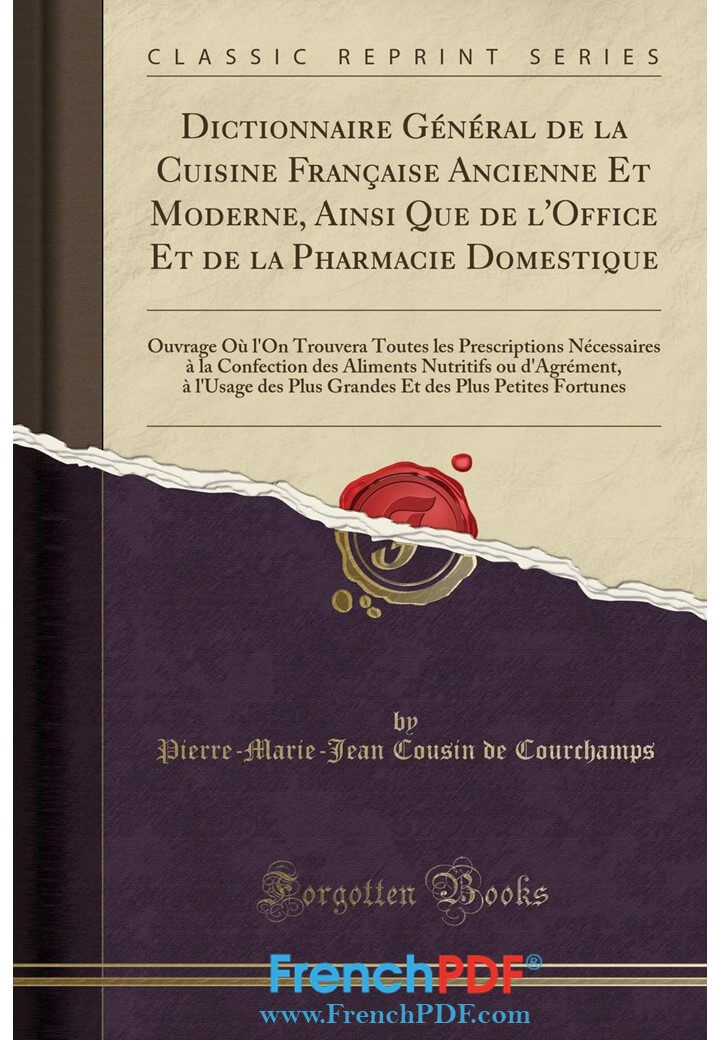 Dictionnaire General de La Cuisine Francaise Ancienne Et Moderne PDF 3