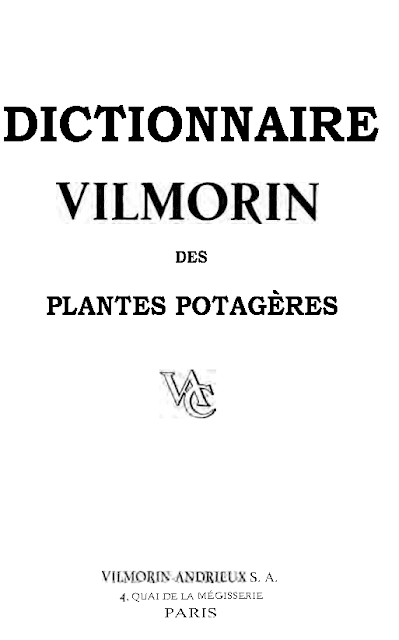 Dictionnaire Vilmorin des Plantes potagères - Vilmorin-Andrieux 3